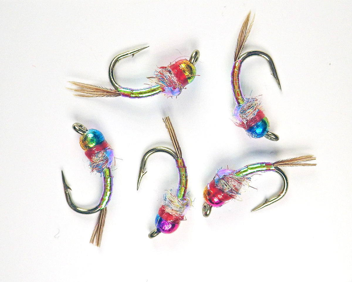 Rainbow Warrior Tungsten Nymphs - Premium Trout Fly Fishing Flies Assortment