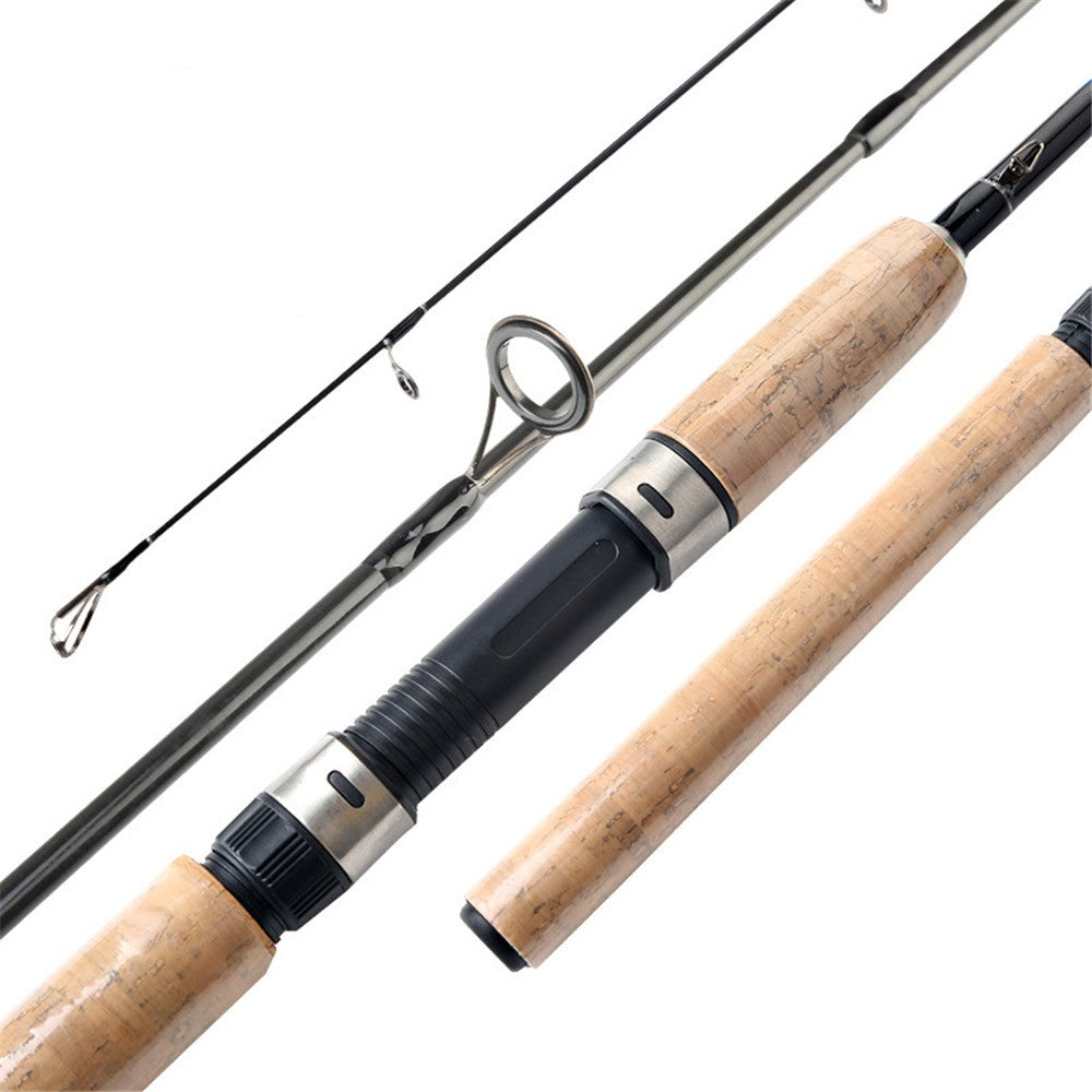 Medium Heavy Carbon Fiber Spinning Fishing Rod & Reel Combo - Fast Action, Cork Handle