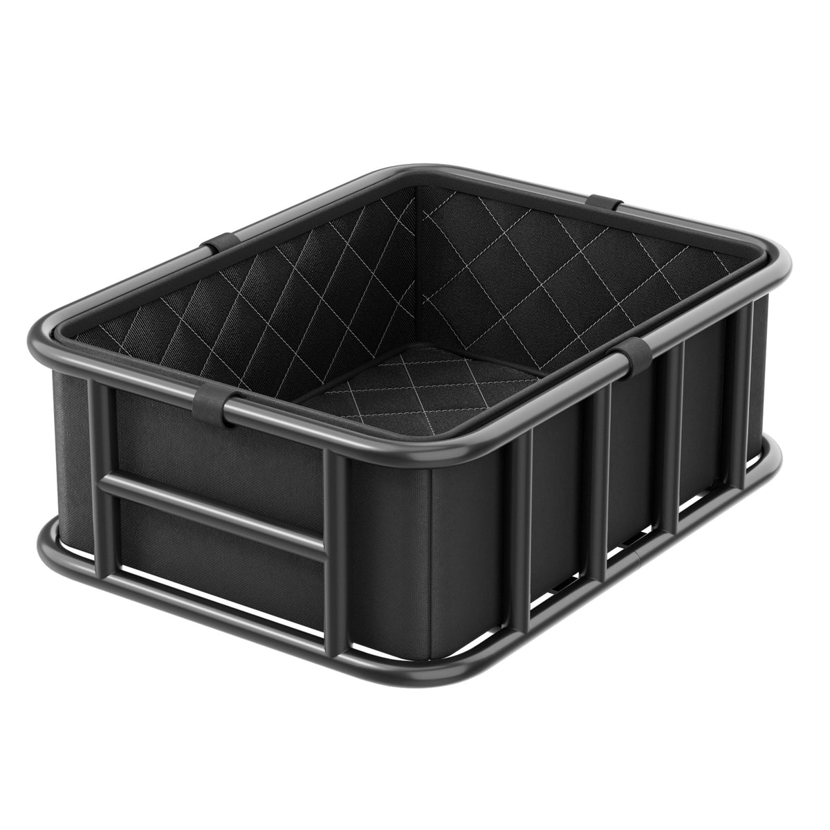 Bike Rear Cargo Basket with Rainproof Cover, Heavy-Duty Metal, 110 lbs Capacity