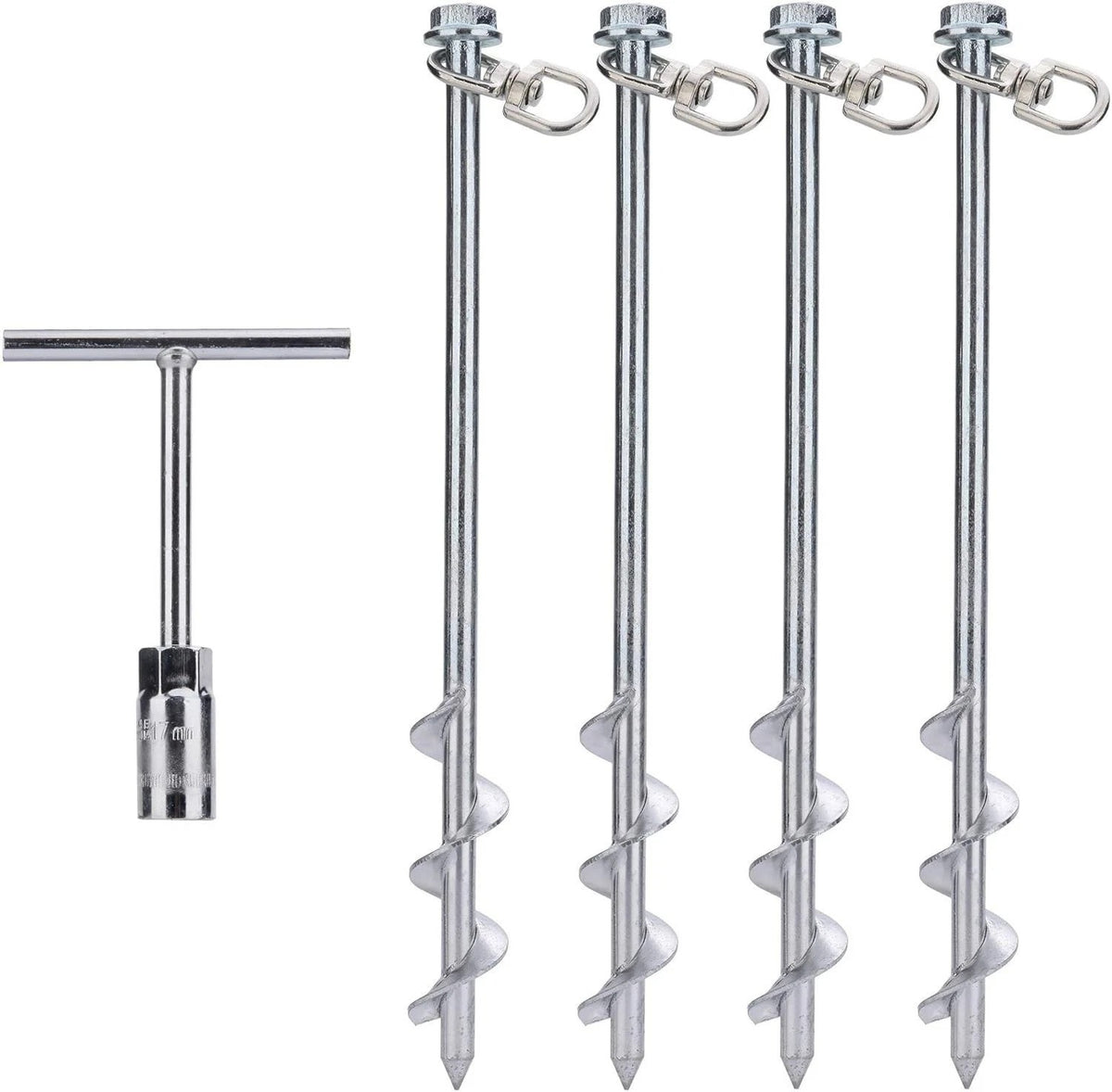 12 Inch Steel Ground Anchors for Tents, Trampolines & Outdoor Equipment