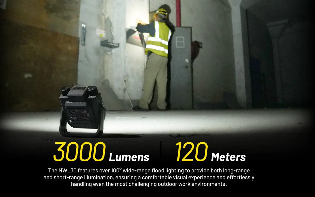Outdoor Work Light 3000 Lumens with Storage Case and USB-C Charging