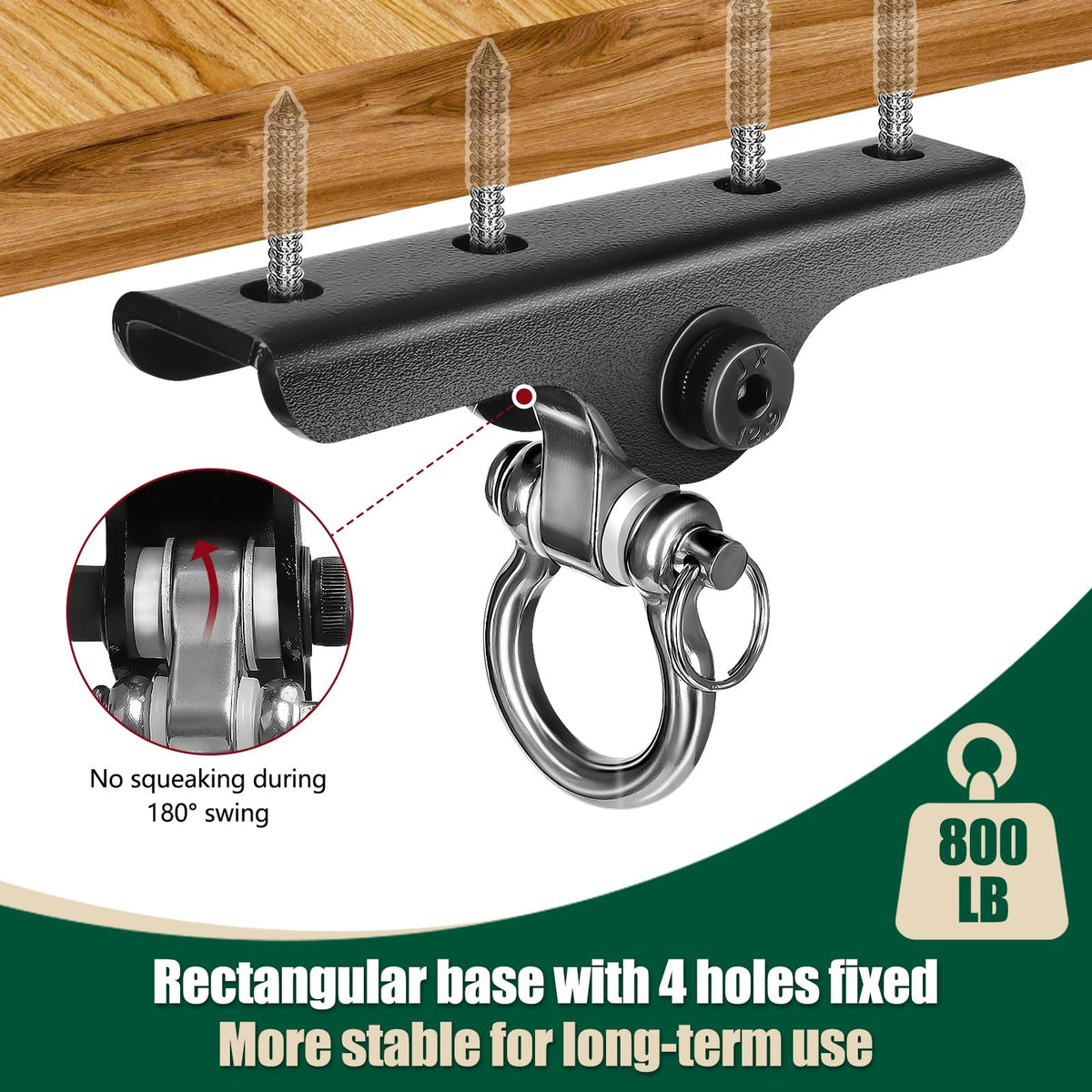 Heavy Punching Bag Wall Mount Hanger with 180° Swing for Gym & Training