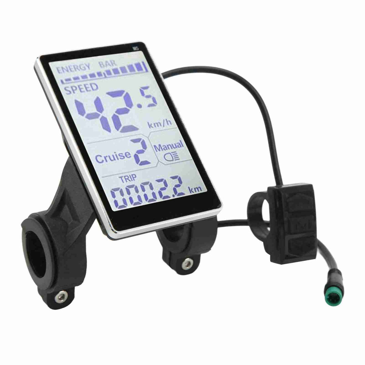 Electric Bike LCD Display 24-60V Speed & Battery Monitor Waterproof