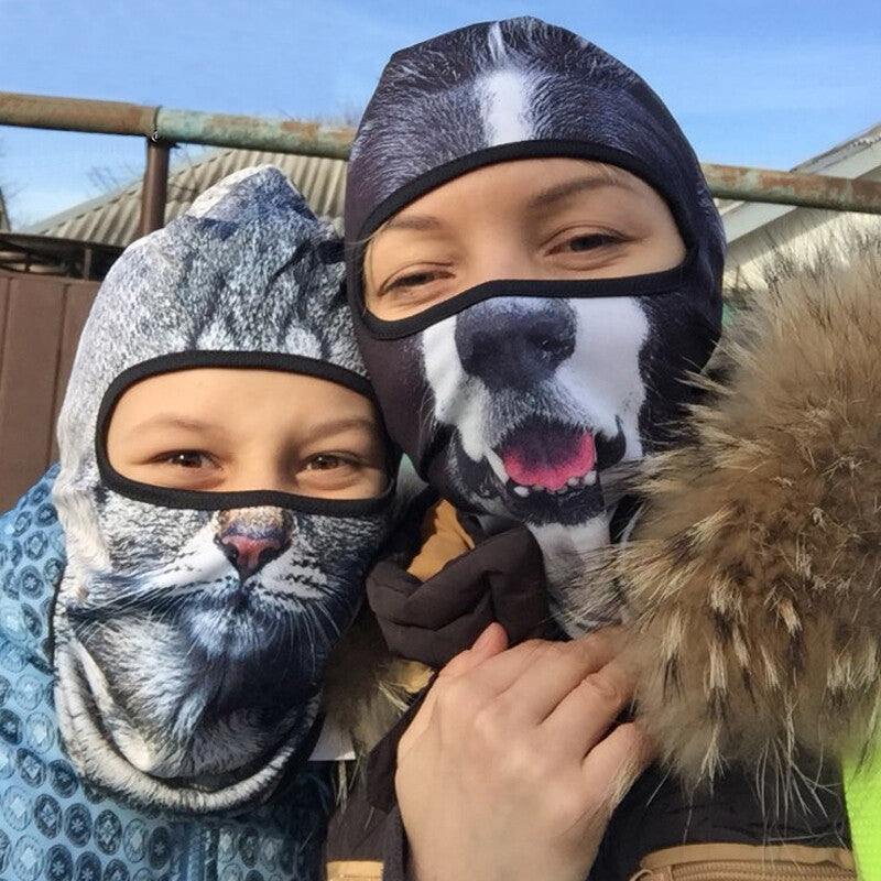 Animal Ears Hood Balaclava Full Face Cover for Winter Ski & Outdoor Activities