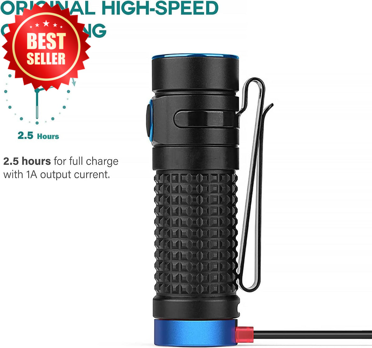 Olight MCC3 Magnetic Charger for Baton3 Warrior Mini2 Seeker 3 Pro