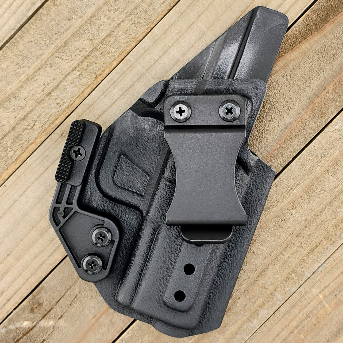 Kydex Holster with Mod Wing - Tactical Black, Optic Ready, Adjustable Carry