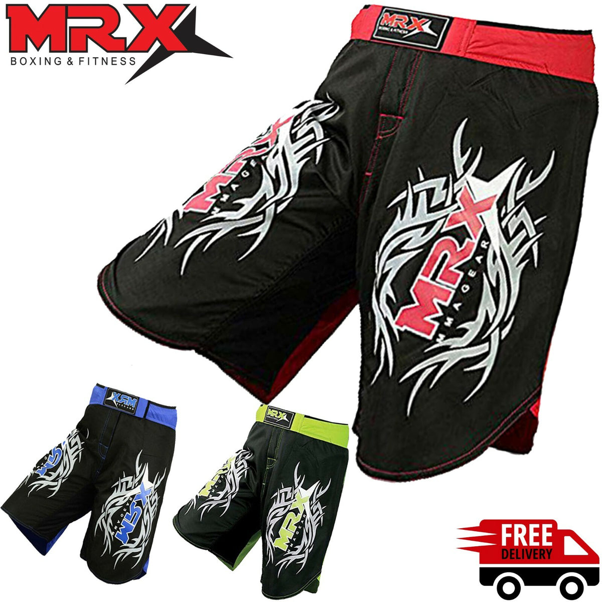 Mens MMA Fight Shorts Grappling Shorts Muay Thai Kick Boxing Cage Fighting