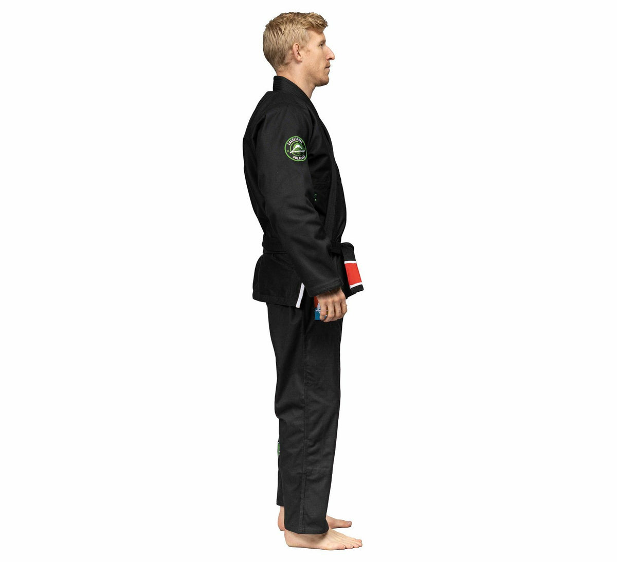 Lightweight Mens Jiu-Jitsu Gi - Gamer Series, Black & Green - Fuji Suparaito