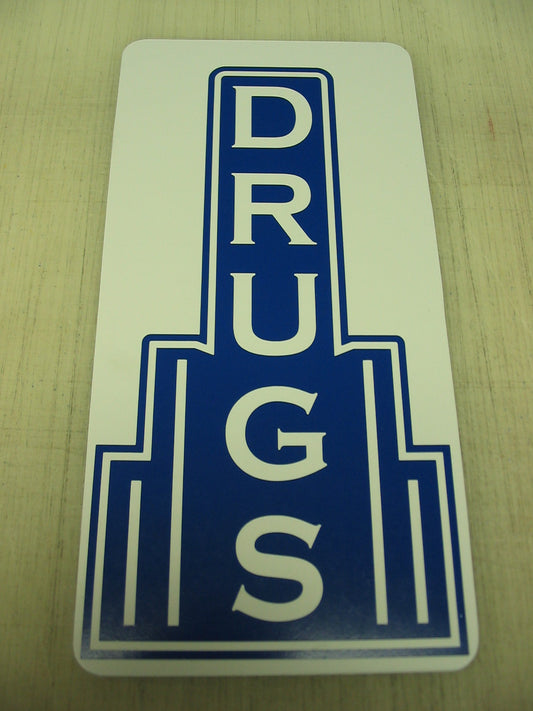 Vintage Style Metal Sign Pharmacy Bar Lunch Counter 40's 50's Decor
