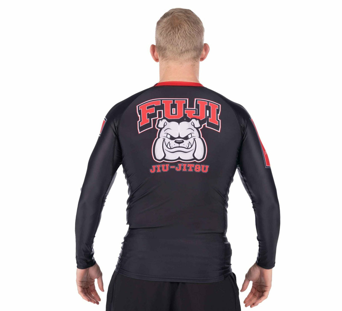 MMA Long Sleeve Rashguard for Brazilian Jiu-Jitsu & Training - Black Red