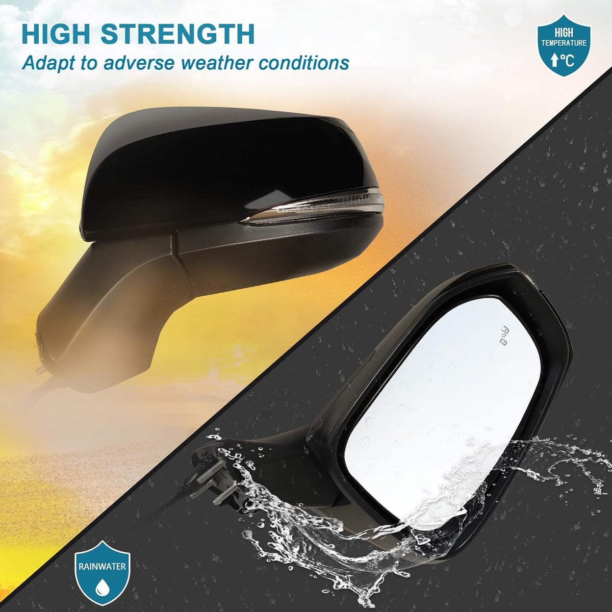 Toyota RAV4 Driver Side Power Heated Turn Signal Mirror - 2019-25 Replacement