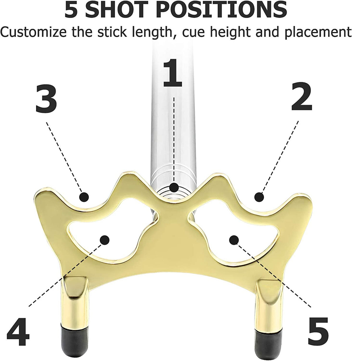 Retractable Billiard Bridge Stick with Brass Head – Extendable Cue Accessory
