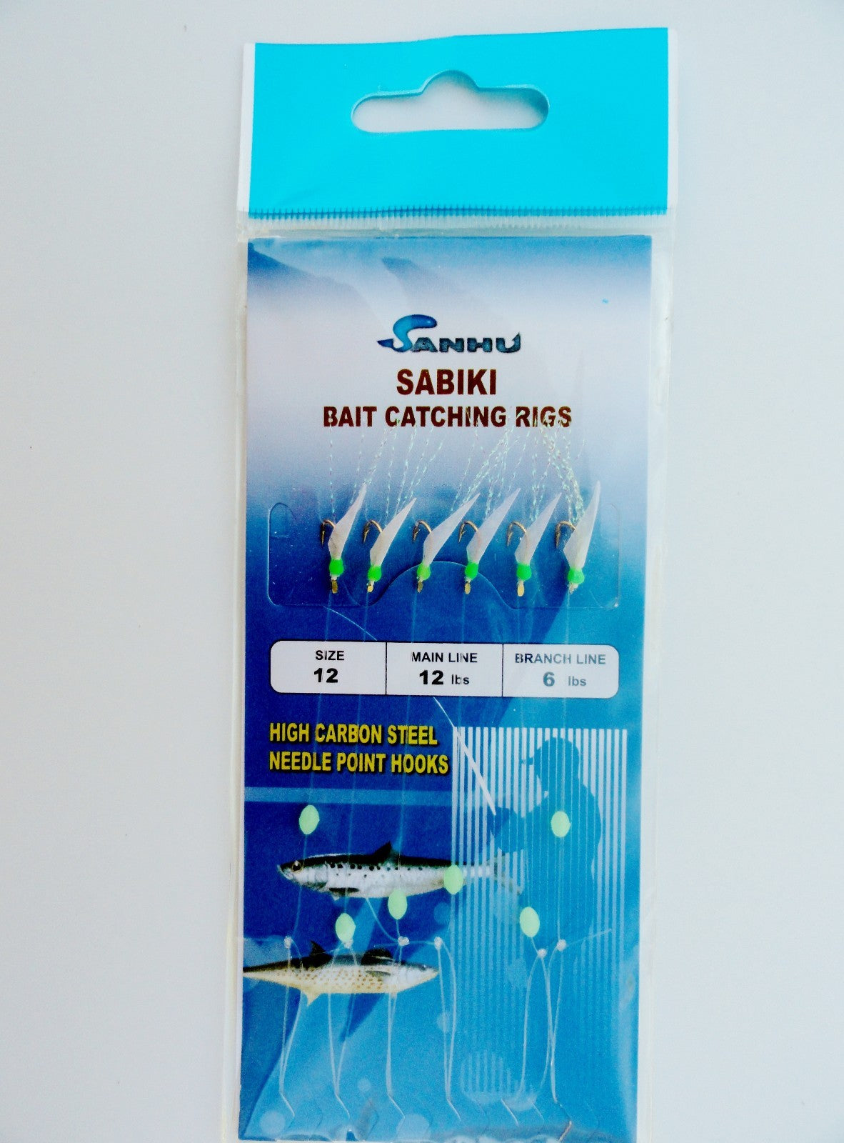 Sabiki Bait Rig with 6 Gold Hooks for Offshore Fishing - Multiple Sizes & Pack Quantities