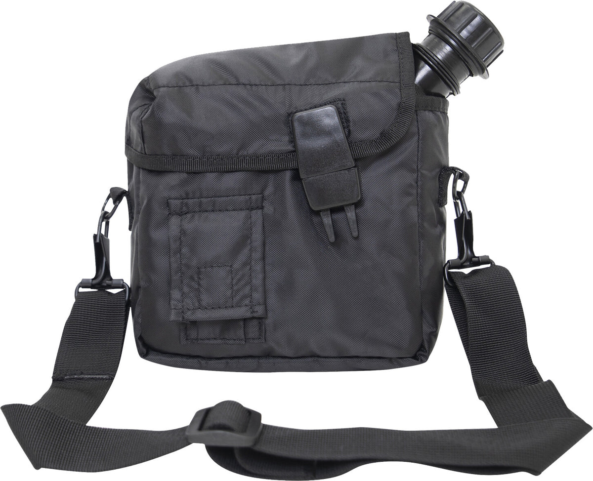 Military 2 Quart Nylon Canteen Cover with Carry Strap - Water Resistant Camping Accessory