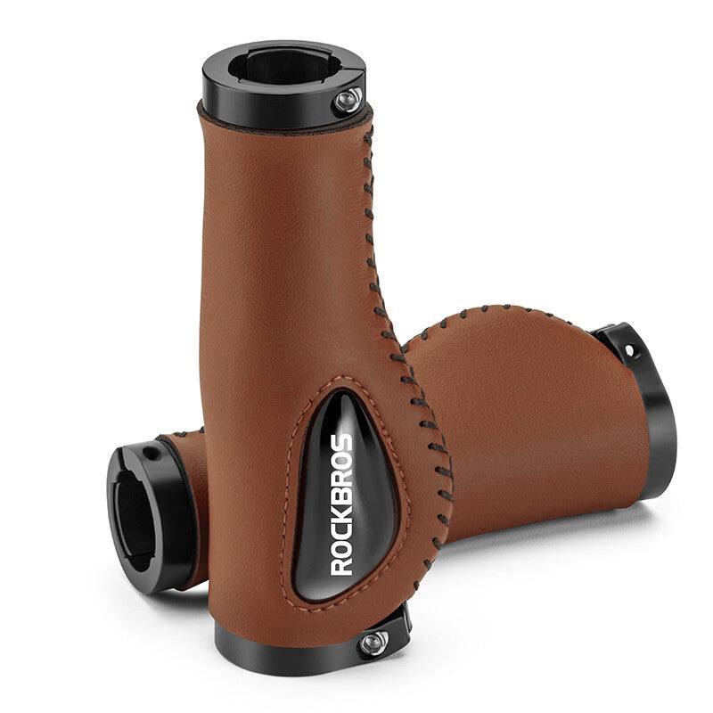 Ergonomic Bicycle Handlebar Grips with Locking Rings Shock Absorption Non-Slip Comfort