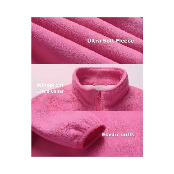 Kids Heated Fleece Jacket with 7.4V Battery & Adjustable Warmth