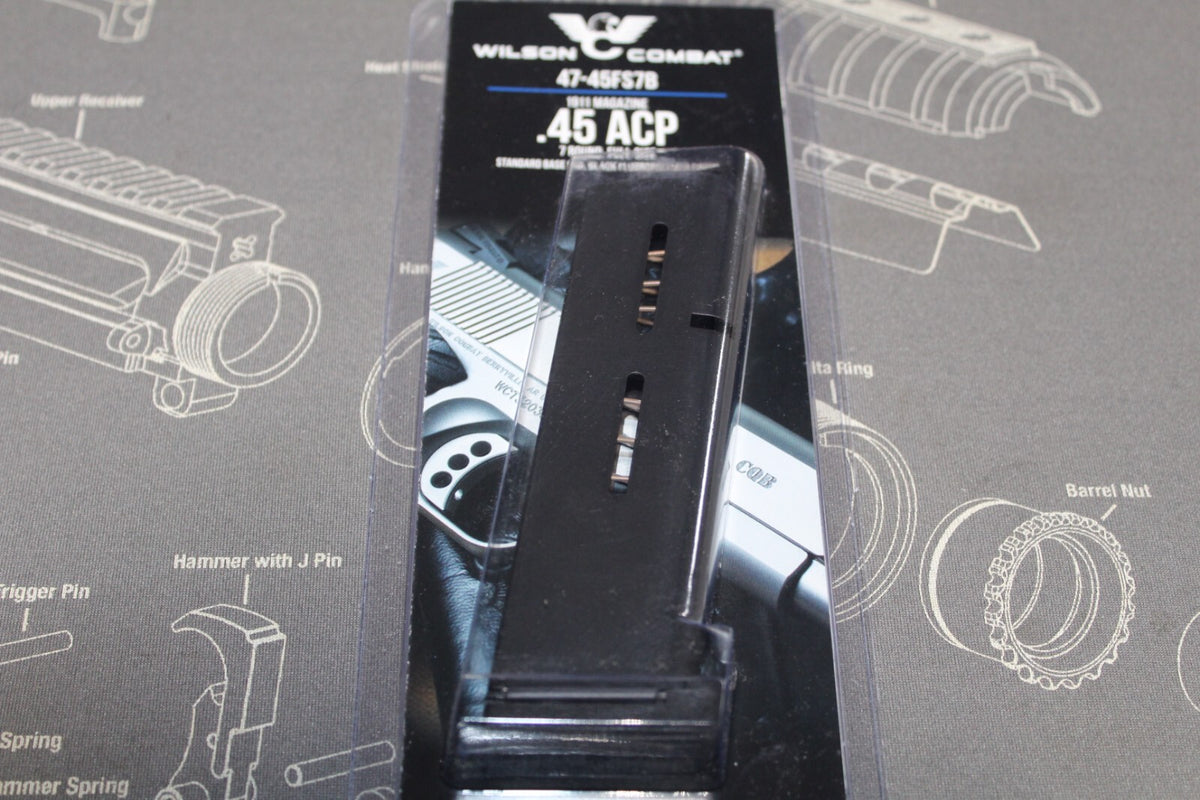 Wilson Combat 1911 Full Size .45 ACP 7-Round Magazine Black Finish