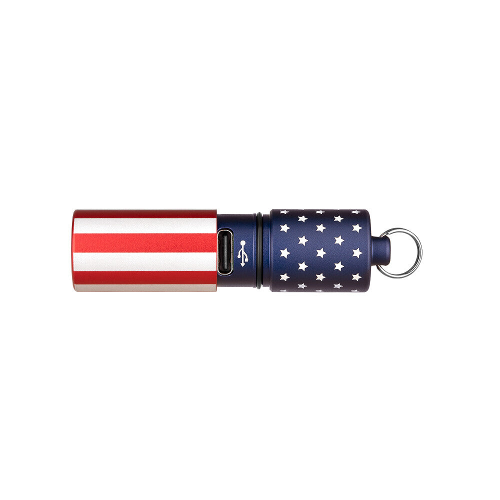 Rechargeable Keychain Flashlight - Compact 180 Lumen EDC Light with USB-C