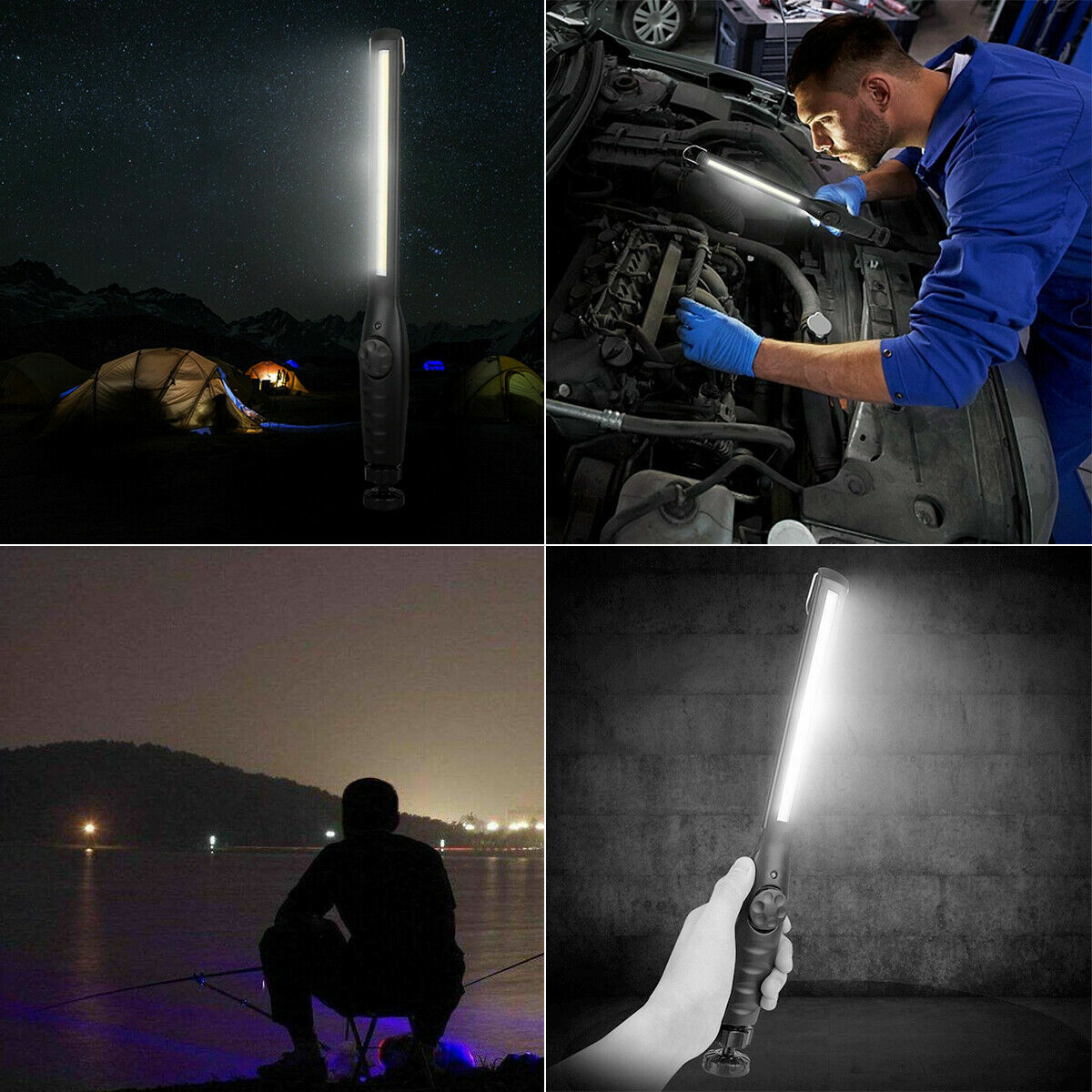 Rechargeable LED Work Light 20000LM Slim Cordless Torch with USB Charging