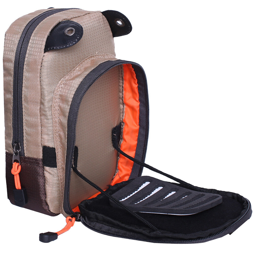 Fly Fishing Chest Bag Lightweight Waist Pack Tackle Organizer Black
