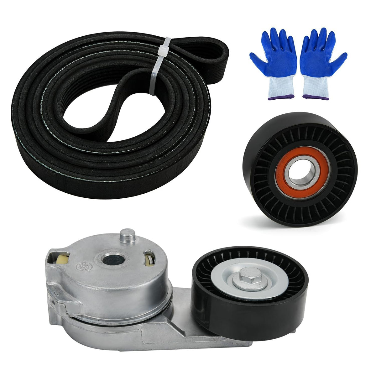 Serpentine Belt Drive Tensioner Idler Pulley Kit for Dodge Ram 1500 2500 3500 2009-2018
