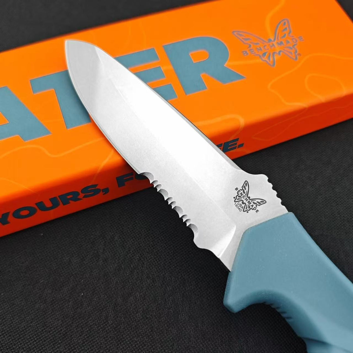 Fixed Blade Knife with Serrated Edge and Sheath – 2.68" Magnacut Steel Utility Knife