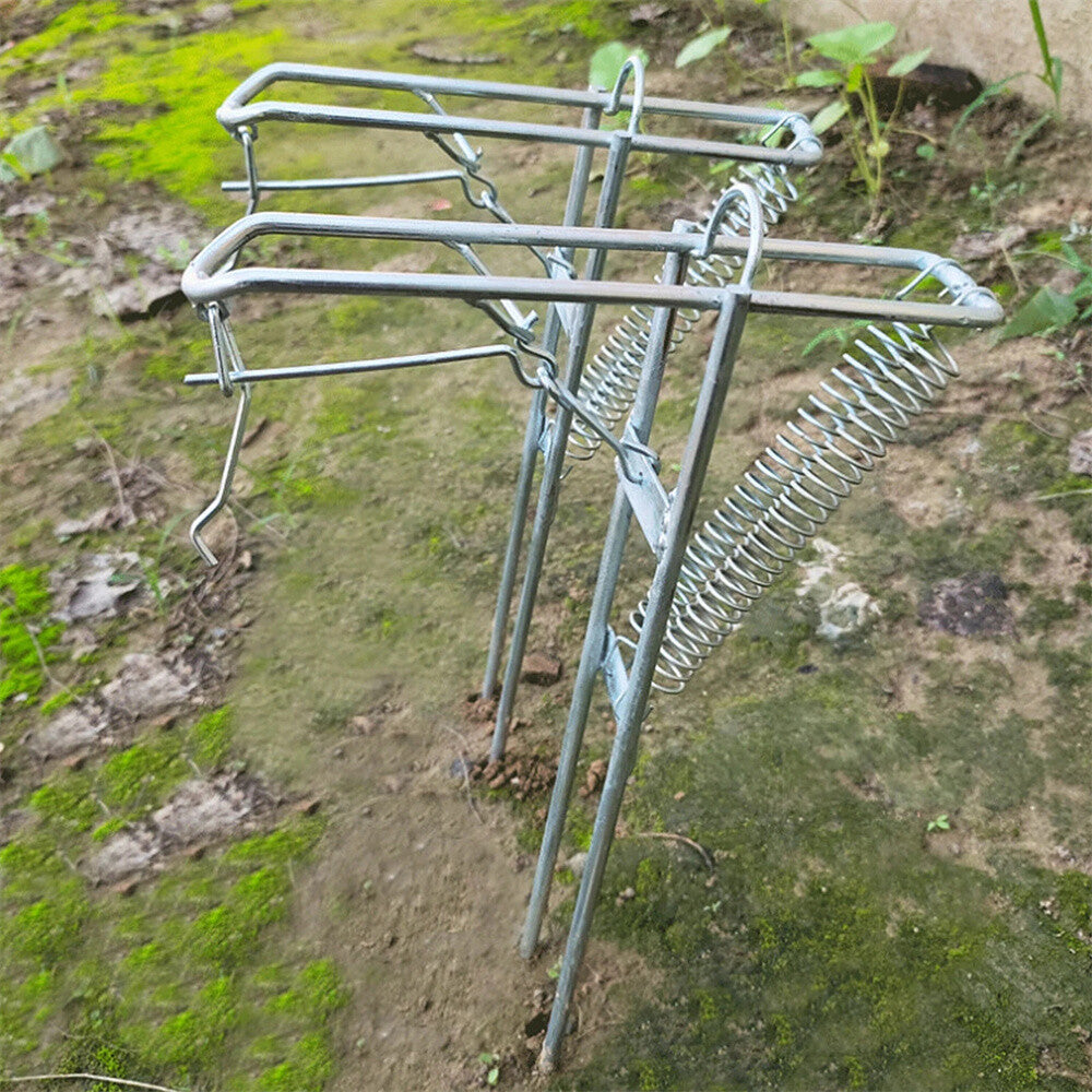 Adjustable Fishing Rod Holder Stand for Bank Fishing, Durable Metal