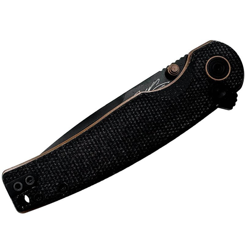 Folding Knife with 3-Inch K110 Steel Blade & Micarta Handle