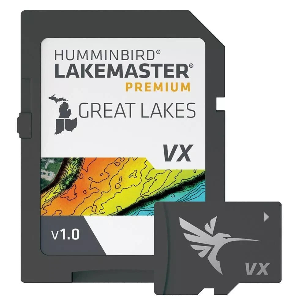 Humminbird LakeMaster VX Premium Map Card for APEX SOLIX HELIX - Regional Coverage