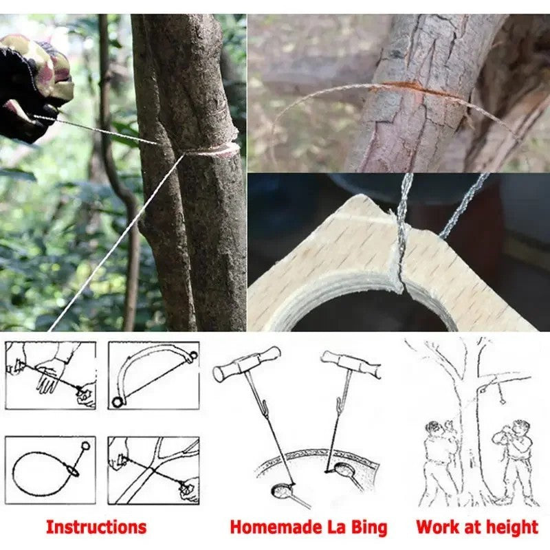 Mini Pocket Wire Saw for Camping Survival & Outdoor Emergency