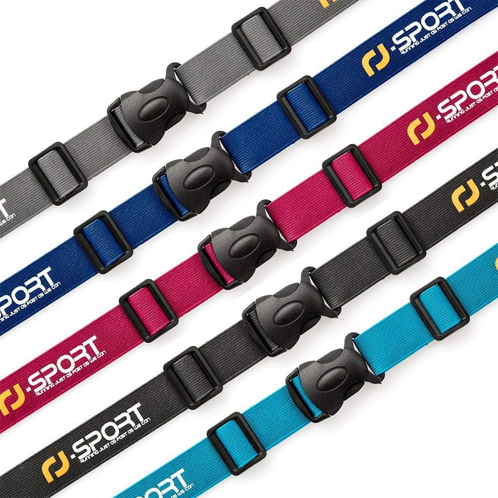 Triathlon Race Belt with 6 Energy Gel Loops Adjustable Bib Holder