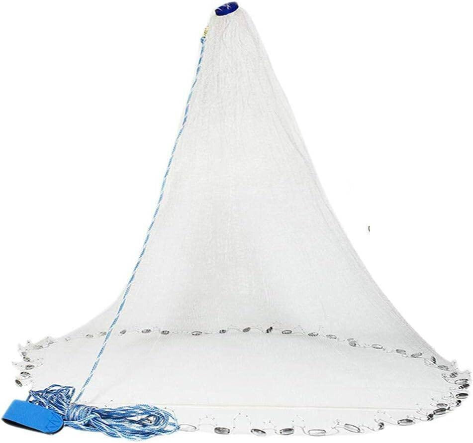 Nylon Fishing Cast Net for Bait & Shrimp - Multiple Sizes