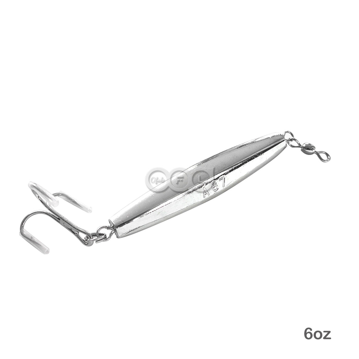 Artificial Fishing Jigs 6oz with Treble Hooks - Saltwater Lures 5 Pack
