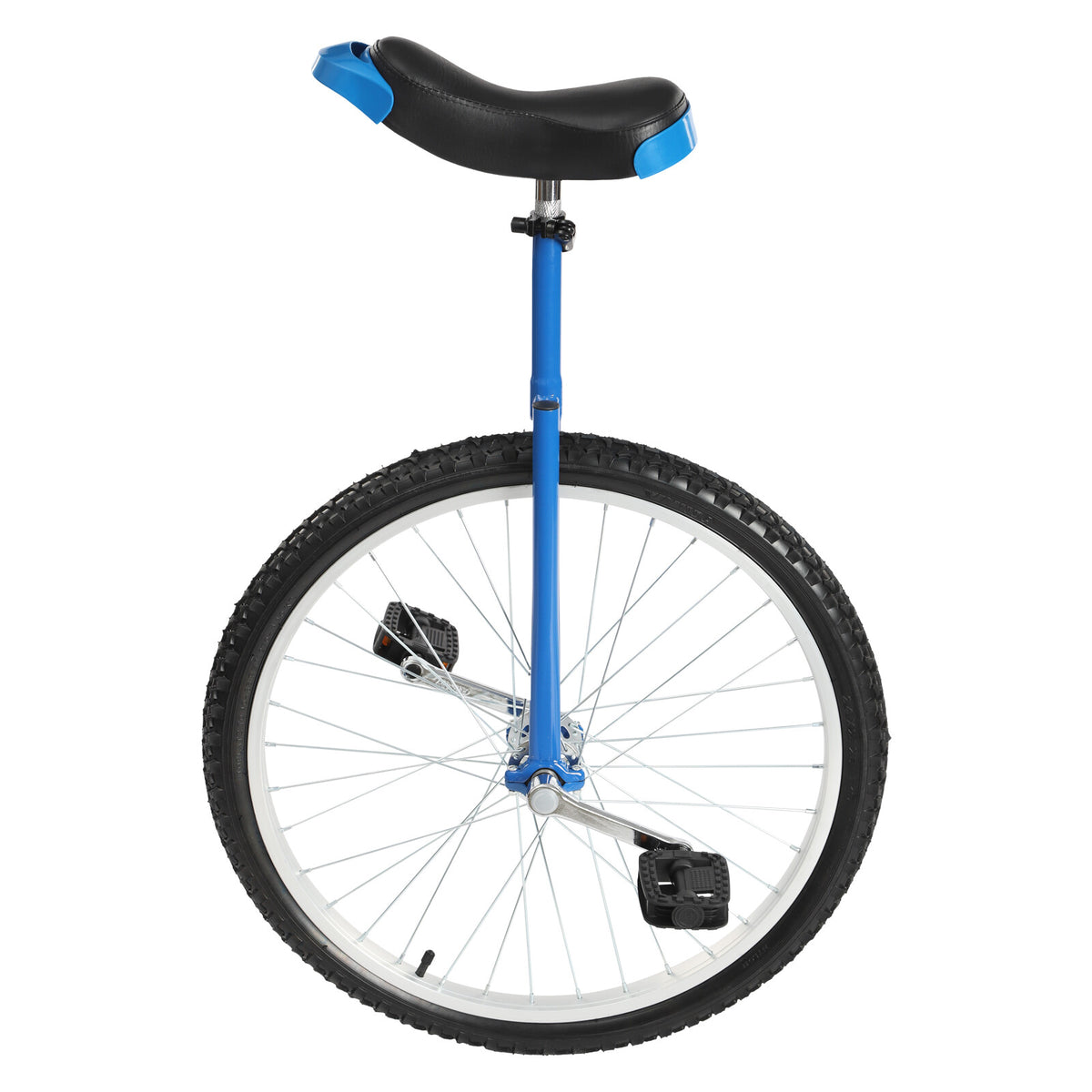 Adjustable 24-Inch Steel Frame Unicycle with Leakproof Tire for Outdoor Riding