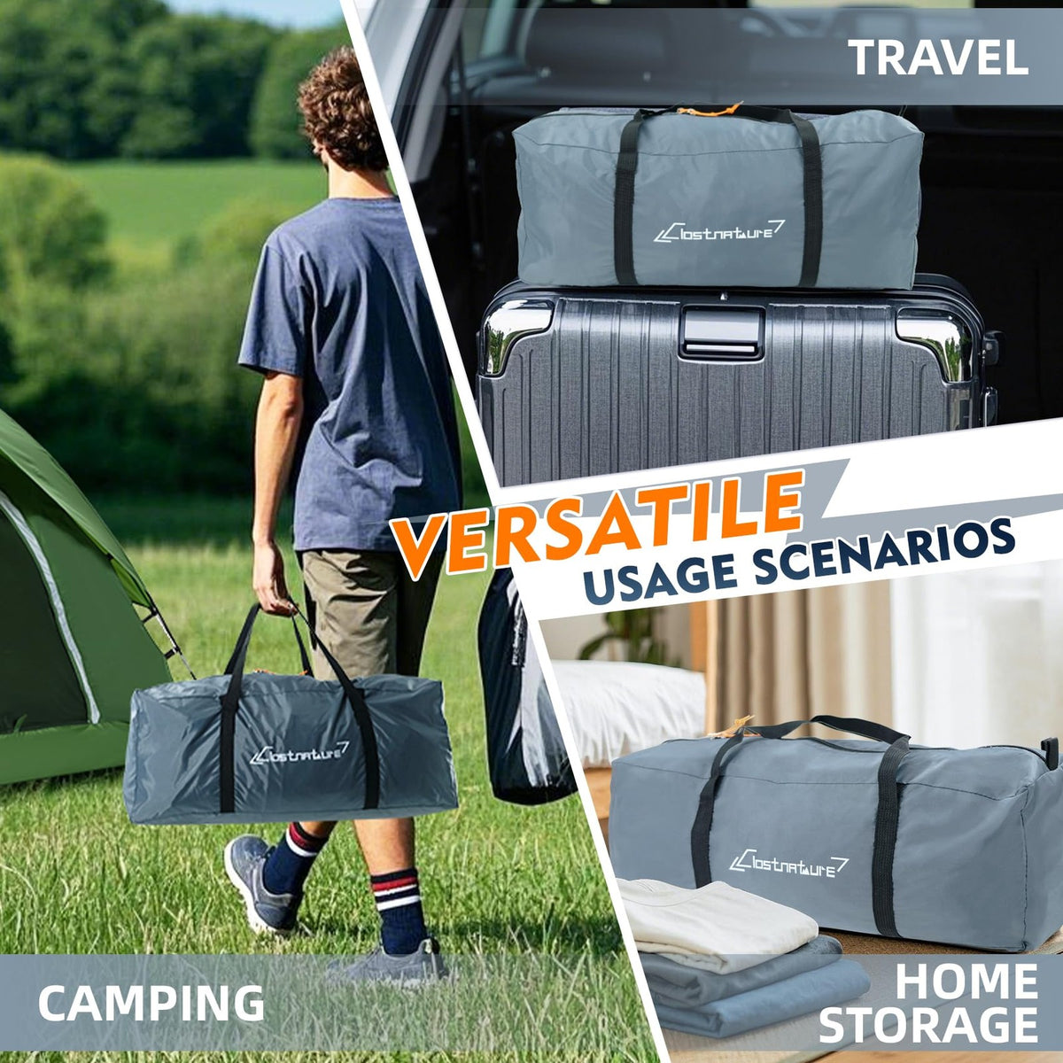 Large Waterproof Tent Storage Bag for Camping and Travel