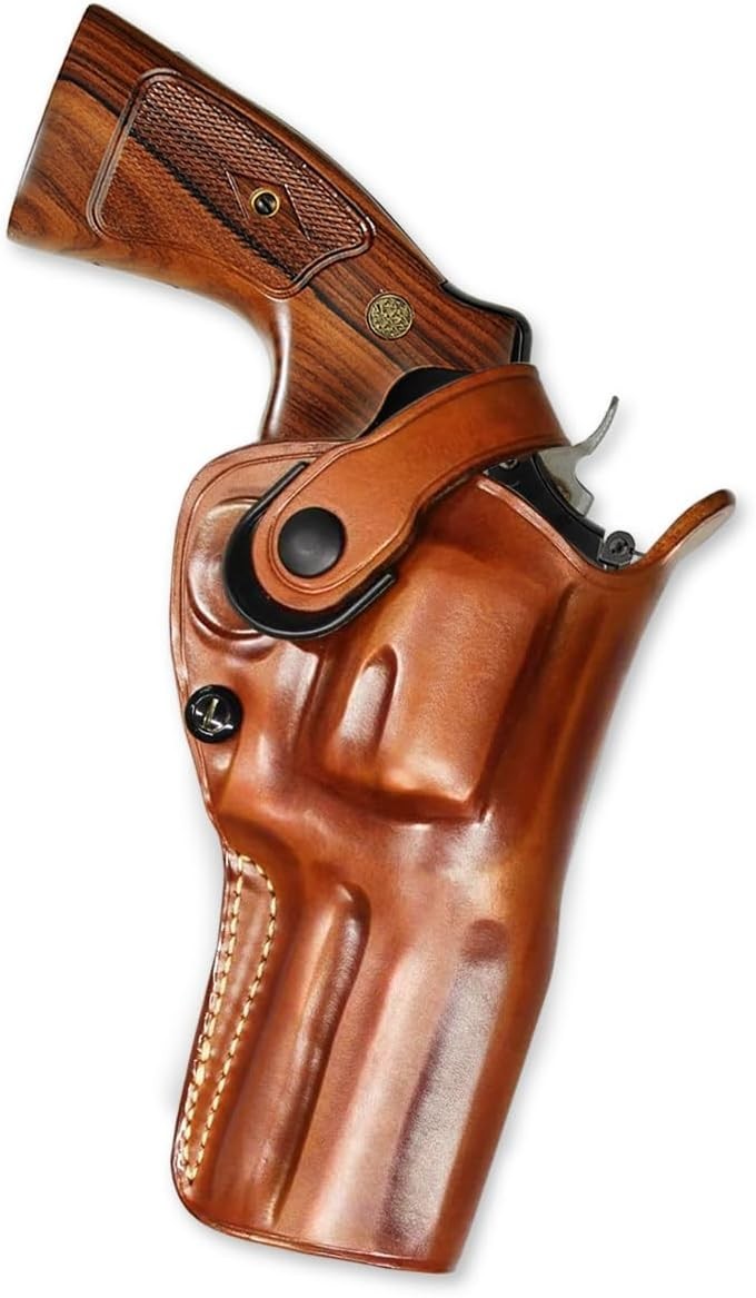 3-Slot Leather Gun Holster for Taurus M44 Tracker .44 Magnum - Concealed Carry