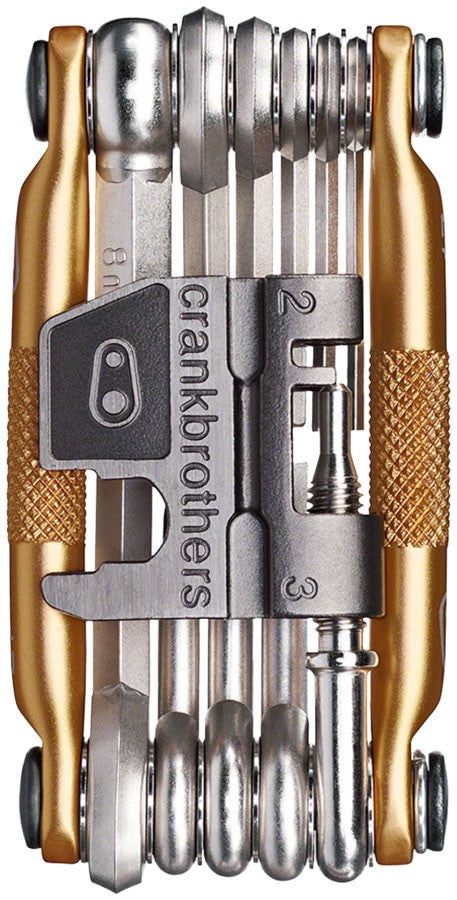Bike Multi-Tool with Hex, Wrench, Screwdriver & Chain Tool - Crank Brothers 17 Functions