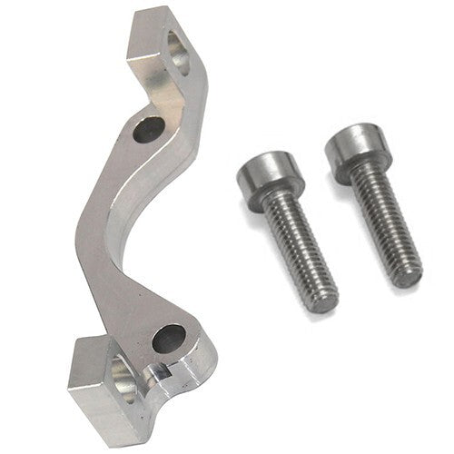 Bike Brake Mount Adapter 74mm Post to IS Caliper +20mm Silver