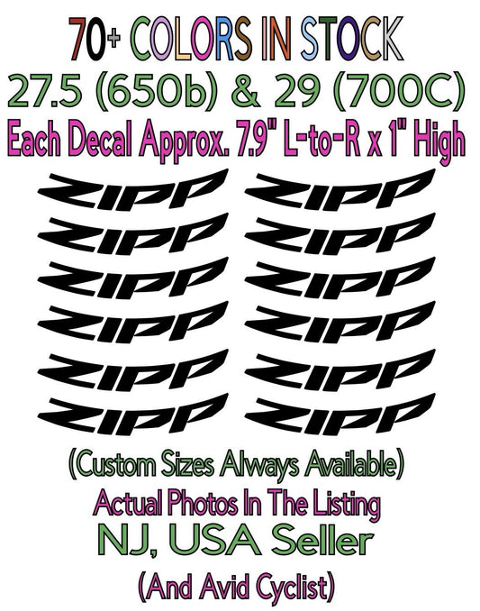 12-Piece Bicycle Rim Decal Set for 27.5 and 29-Inch Wheels - Vinyl Stickers