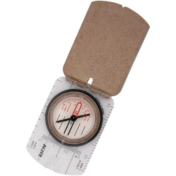 Sustainable Hiking Compass with Mirror Sight, Recycled Materials