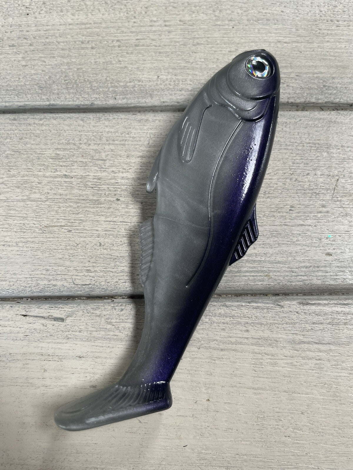 5-Inch Weedless Soft Plastic Swimbait Purple Gizzard Shad for Fishing