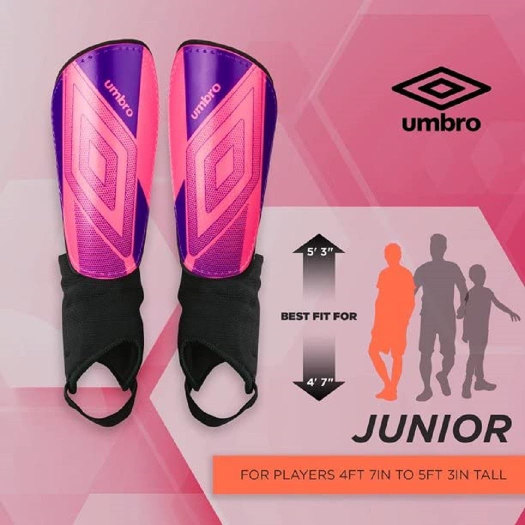Youth Pink Soccer Shin Guards - Medium Up to 5'3" Peewee Protection