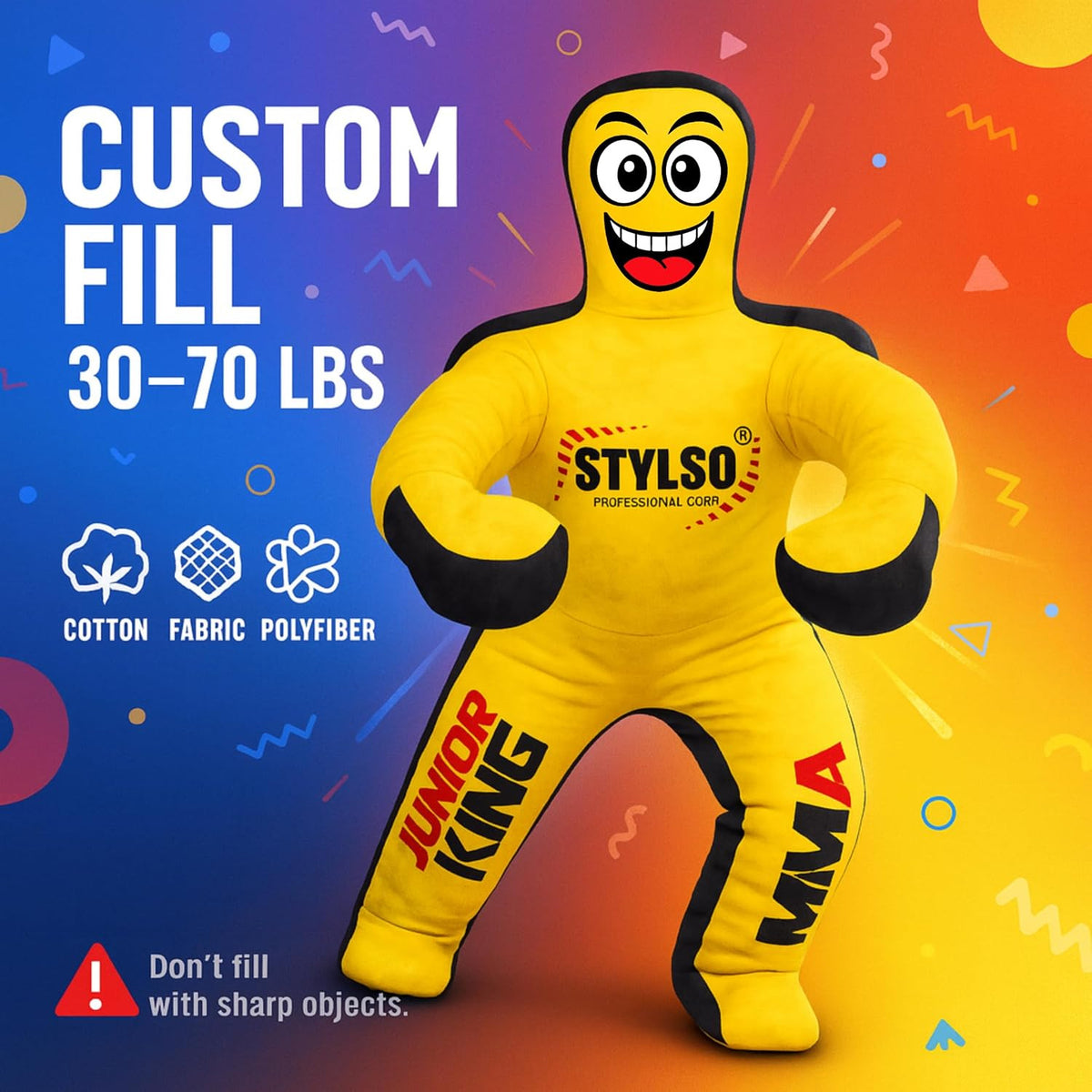 Kids Wrestling Dummy Unfilled Grappling Dummy for BJJ MMA Judo & Wrestling