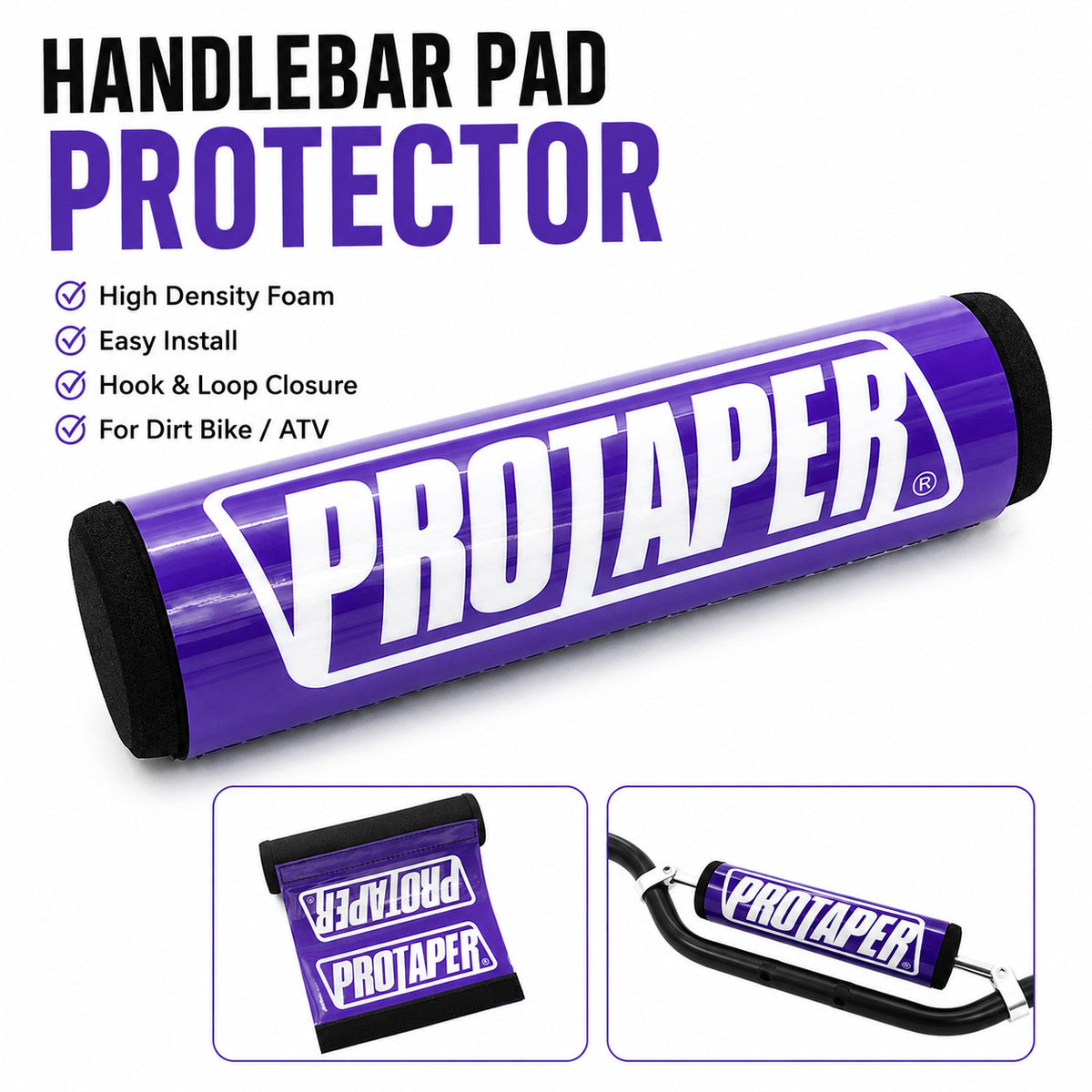 8-Inch ATV Dirt Bike Handlebar Foam Crossbar Protector - Shock Absorbing