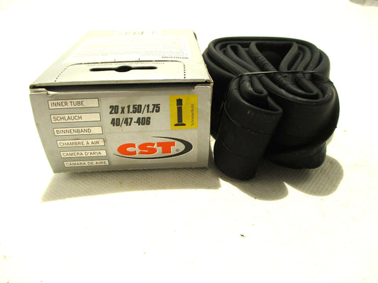 20x1.50/1.75 Bicycle Inner Tube - Schrader Valve for 40-47-406 Wheels