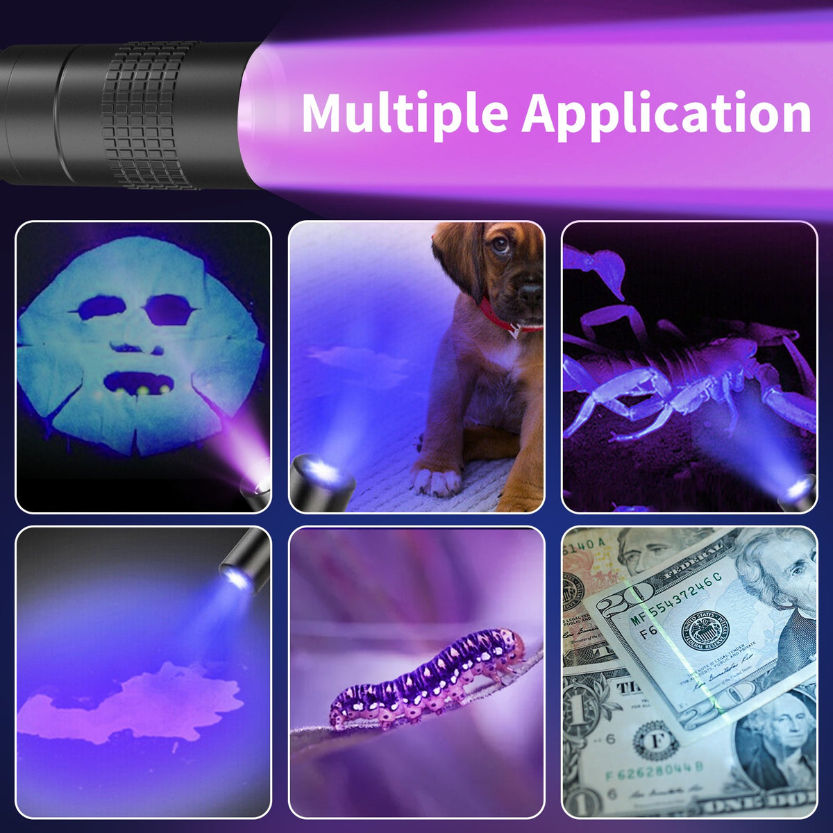 Portable UV Flashlight Penlight for Detecting Stains, Ink & Leaks