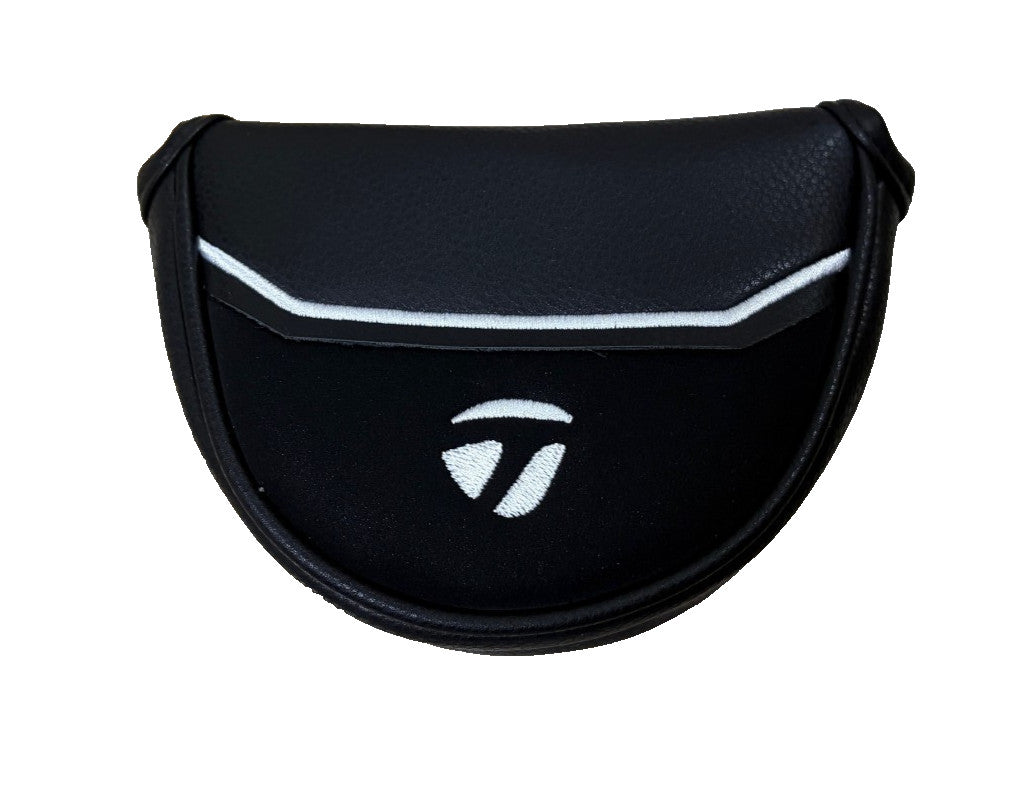 Golf Putter Headcover Magnetic Mallet Putter Cover Black Silver