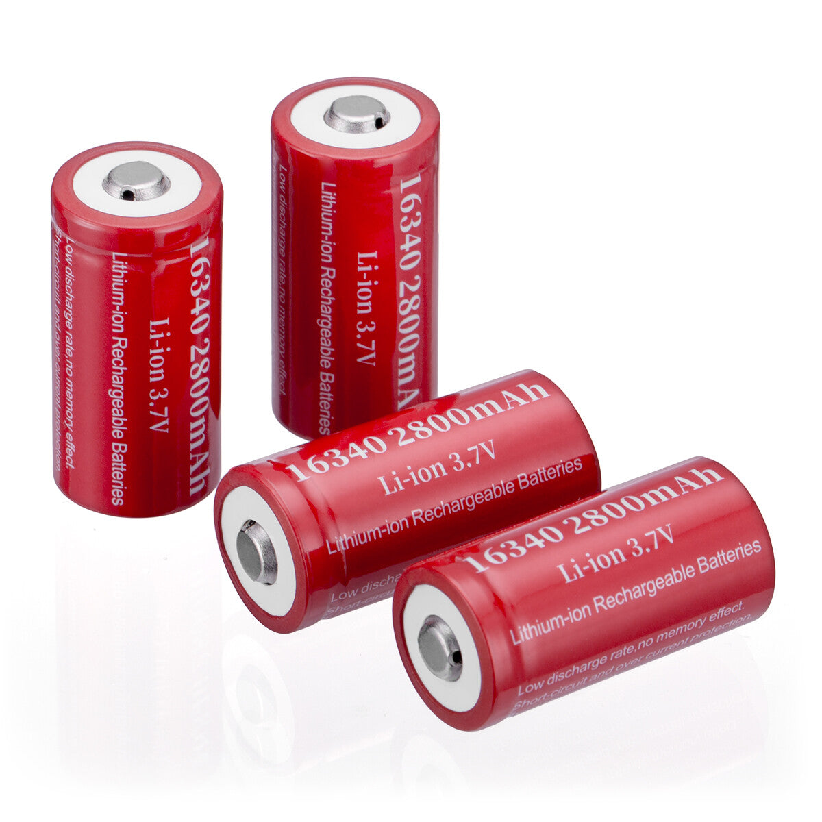 Rechargeable Lithium Battery Set 3.7V 2800mAh for Flashlights & Devices