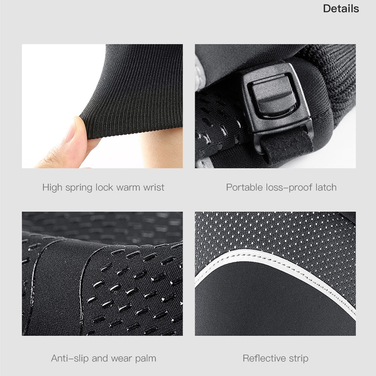 Thermal Winter Gloves with Touchscreen & Anti-Slip Grip for Running and Driving