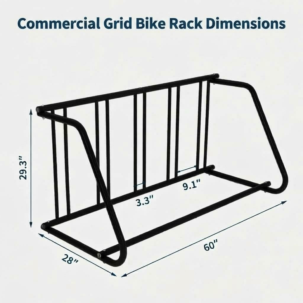 Heavy Duty Steel Bike Rack for 5-10 Bikes Freestanding Garage Storage Organizer